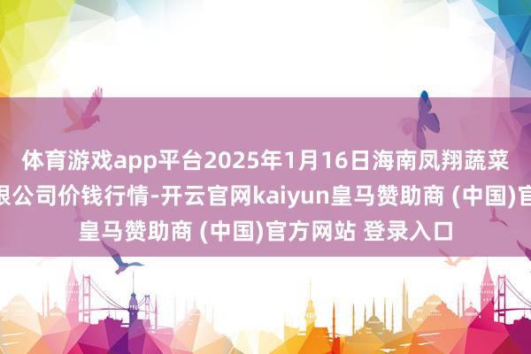 体育游戏app平台2025年1月16日海南凤翔蔬菜批发市集惩处有限公司价钱行情-开云官网kaiyun皇马赞助商 (中国)官方网站 登录入口